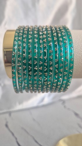 Raindrop glass bangles - raindrop,