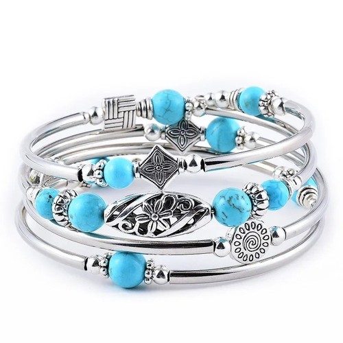 Layered turquoise wrap - layered,