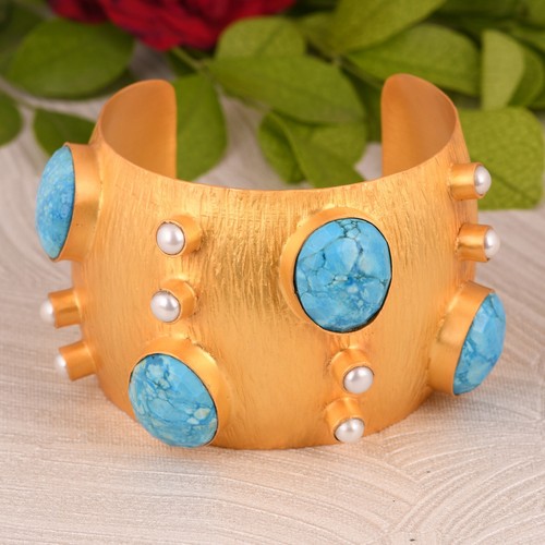 Multi stone brass bangles - multi,