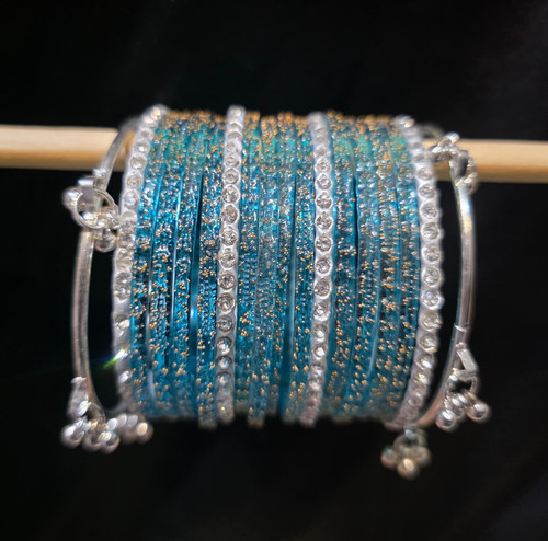Kashmiri raindrop bangles set - kashmiri,