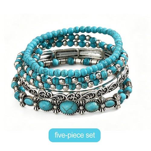 5pcs set boho green - boho,