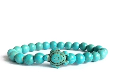 Sea turtle turquoise beaded - turtle,