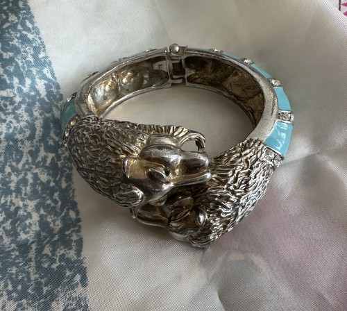 Vintage lion head bangle - vintage,
