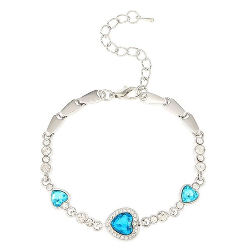 Silver plated crystal zircon - silver,