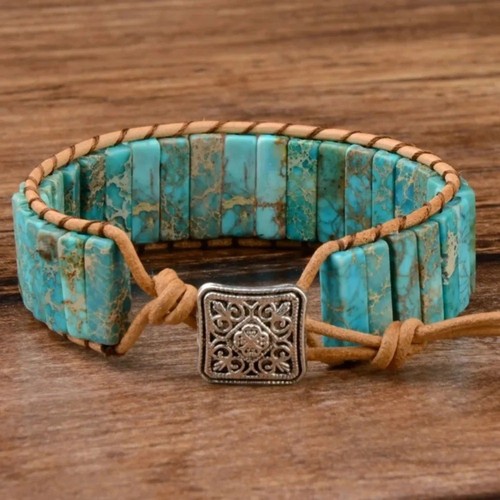 Bohemian turquoise stone beads - turquoise,